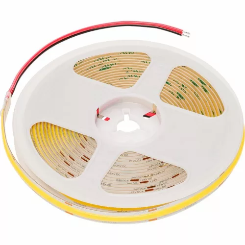 LED szalag, 12Vdc, 11W/m, COB 480LED/m, 1200lm,  3000K, IP20, 180°