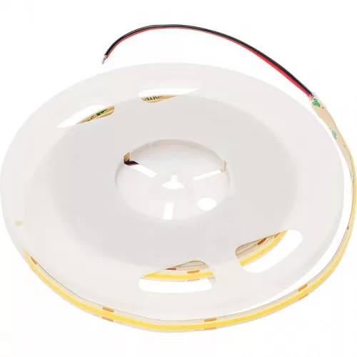 LED szalag, 24Vdc, 11W/m, COB 480LED/m, 1200lm,  3000K, IP65, 180°