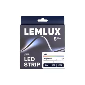 LED szalag, 24Vdc, 15W/m, COB 840LED/m, RGB, IP67, 180°