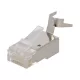 Csatlakozó dugó RJ45, Cat.6, Cat.6a, Cat.7, Cat.7a, árnyékolt, apa