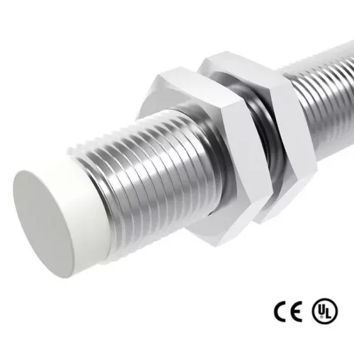 Induktív érzékelő, PNP/NO, 0-4mm, 10-30VDC, M12, IP67, M12 csatlakozóval