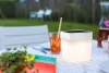 Lutec TABLE CUBE napelemes lámpatest, fehér, 100 lm, 1 W, IP 44