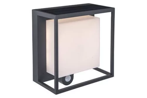 Lutec CURTIS napelemes lámpatest, antracit, 300 lm, 3 W, IP 54