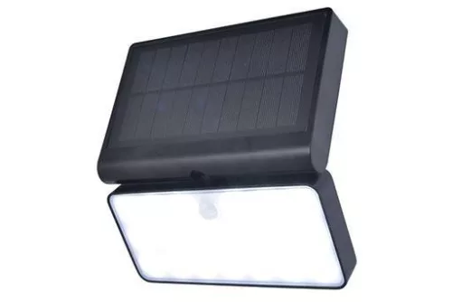 Lutec TUDA napelemes lámpatest, matt fekete, 1000 lm, 8,5 W, IP 44