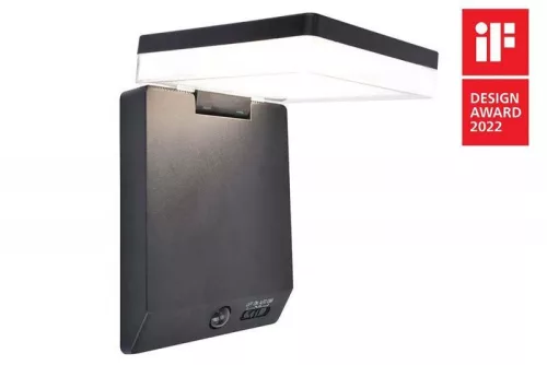 Lutec MOZE napelemes lámpatest, matt fekete, 1000 lm, 8 W, IP 44