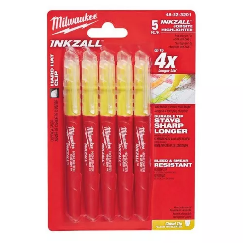 Milwaukee INKZALL Szövegkiemelő Sárga (5 darabos kiszerelés) 1 db