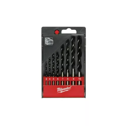 Milwaukee Fafúró készlet 8 darab műanyag dobozban O3, 4, 5, 6, 7, 8, 9, 10 mm