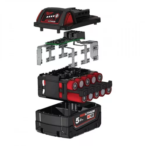 Milwaukee M18B52  (2X) REDLITHIUM-ION AKKUMULÁTOR 18 V 5,0 AH