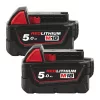 Milwaukee M18B52  (2X) REDLITHIUM-ION AKKUMULÁTOR 18 V 5,0 AH