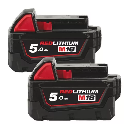 Milwaukee M18B52  (2X) REDLITHIUM-ION AKKUMULÁTOR 18 V 5,0 AH