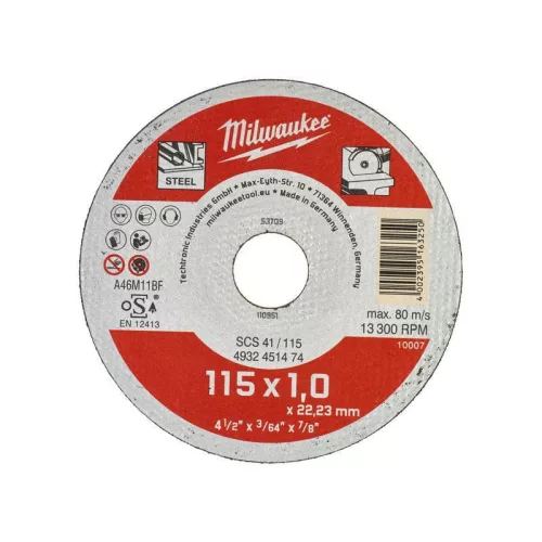 Milwaukee Vágókorong fémhez WSCS41/ 115 x 1 mm (200 db)
