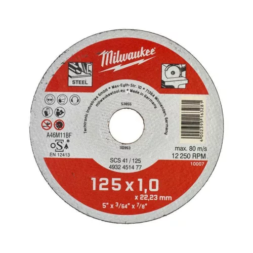 Milwaukee Vágókorong fémhez WSCS41/ 125 x 1 mm (200 db)
