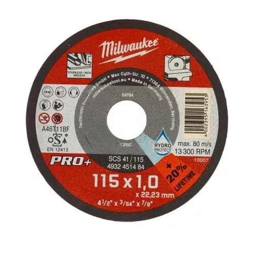 Milwaukee Vágókorong fémhez 115X1 Egyenes SC41 PRO+ /1 db
