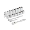 Milwaukee 1/4" Racsnis dugókulcs készlet metrikus méret (28 részes)