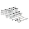 Milwaukee 1/4" Racsnis dugókulcs készlet metrikus és colos méret (50 részes)