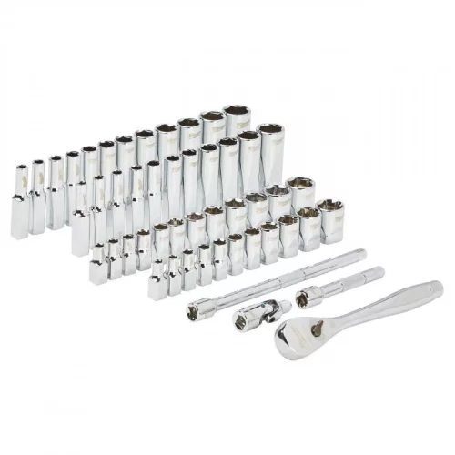 Milwaukee 1/4" Racsnis dugókulcs készlet metrikus és colos méret (50 részes)