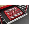 Milwaukee 3/8" Racsnis dugókulcs készlet metrikus és colos méret (56 részes)