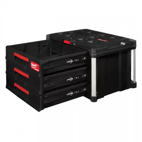 Milwaukee PACKOUT Tároló Láda 3 fiókos - 1db