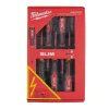 Milwaukee VDE Csavarhúzó készlet, 7 darabos (SL2,5, SL3, SL4, PH2, PZ1, PZ2 Teszter)