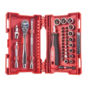 Milwaukee 1/4" Racsnis dugókulcs készlet 38 részes