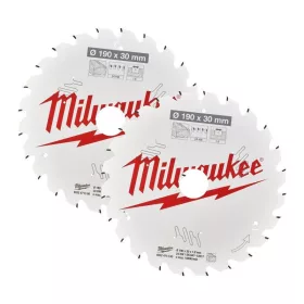 Milwaukee Körfűrészlapok 190 x 24T/24T - 2 db