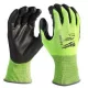 Milwaukee Hi-Vis Vágásbiztos védőkesztyű - 4/D  - M/8 - 1 pár