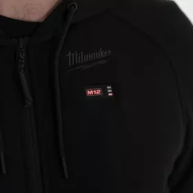   Milwaukee M12HHBL4-0(L) Fűthető kapucnis pulóver Fekete - 1 db
