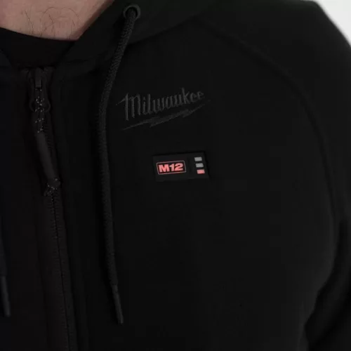 Milwaukee M12HHBL4-0(XXL) Fűthető kapucnis pulóver Fekete - 1 db
