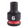 Milwaukee 3/8" Gépi Dugókulcs 6 lapú, rövid 6 mm - 1 db
