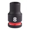 Milwaukee 3/8" Gépi Dugókulcs 6 lapú, rövid 8 mm - 1 db