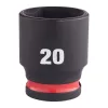 Milwaukee 3/8" Gépi Dugókulcs 6 lapú, rövid 20 mm - 1 db