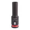 Milwaukee 3/8" Gépi Dugókulcs 6 lapú, hosszú 8 mm - 1 db