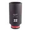 Milwaukee 3/8" Gépi Dugókulcs 6 lapú, hosszú 22 mm - 1 db