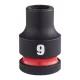 Milwaukee 1/2" Dugókulcsbetét hatlapú, gépi, rövid 9 mm - 1 db