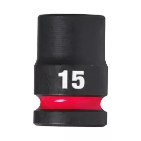   Milwaukee 1/2" Dugókulcsbetét hatlapú, gépi, rövid 15 mm - 1 db