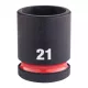 Milwaukee 1/2" Dugókulcsbetét hatlapú, gépi, rövid 21 mm - 1 db