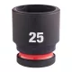 Milwaukee 1/2" Dugókulcsbetét hatlapú, gépi, rövid 25 mm - 1 db