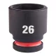 Milwaukee 1/2" Dugókulcsbetét hatlapú, gépi, rövid 26 mm - 1 db