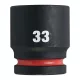 Milwaukee 3/4" Gépi Dugókulcs 6 lapú, rövid 33 mm - 1 db