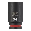 Milwaukee 3/4" Gépi Dugókulcs 6 lapú, hosszú 34 mm - 1 db