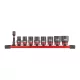 Milwaukee 3/8" Gépi Dugókulcs 6 lapú, rövid készlet (9 részes) 1 db