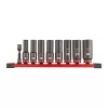 Milwaukee 3/8" Gépi Dugókulcs 6 lapú, hosszú készlet (9 részes) 1 db