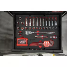   Milwaukee 1/2'' Racsni klt + Bitek + Imbusz klt. Packout habbetétben 1 db