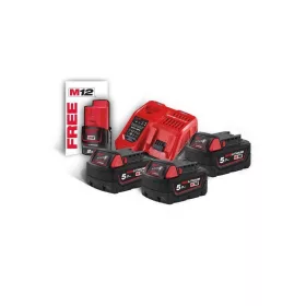   Milwaukee M18NRG-503 M18 NRG SZETT (3 X 5.0 AH AKKUMULÁTOR, M12-18 FC TÖLTŐ)