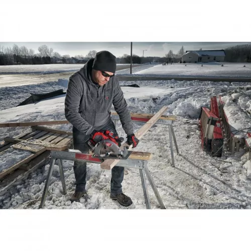 Milwaukee M12HHGREY3-0(M) Fűthető kapucnis pulóver Szürke - 1 db
