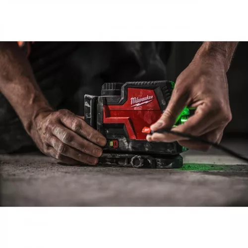 Milwaukee L4CLL-301C USB ÚJRATÖLTHETŐ ZÖLD KERESZTVONALAS LÉZER