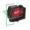 Milwaukee L4CLL-301C USB ÚJRATÖLTHETŐ ZÖLD KERESZTVONALAS LÉZER