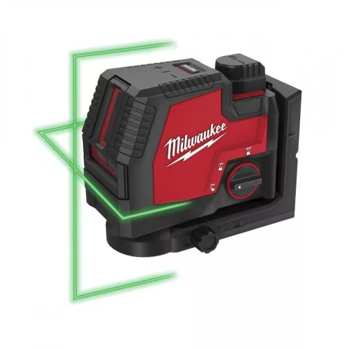 Milwaukee L4CLL-301C USB ÚJRATÖLTHETŐ ZÖLD KERESZTVONALAS LÉZER