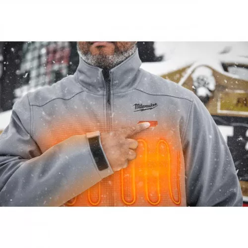 Milwaukee M12HJGREY5-0(XL) Fűthető kabát Szürke - 1 db