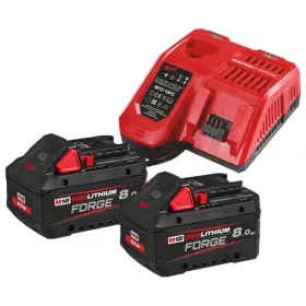   Milwaukee M18 FORGENRG-802, 2db FORGE 8.0 Ah akku töltővel, 18 V, 8,0 Ah High Output Akkumulátor készlet és töltő